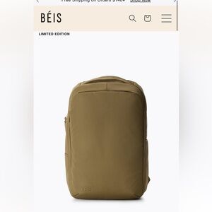 BEIS The Pro Travel Backpack in Khaki